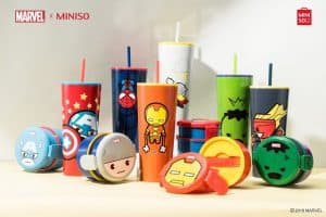 miniso x marvel tumblers and lunch box